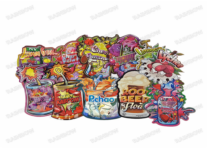 3.5g Yiyebilir Dijital Yazdırma Gıda Paketleri Ayağa Kalk Torba Ziplock Kokusuz Plastik Torbalar