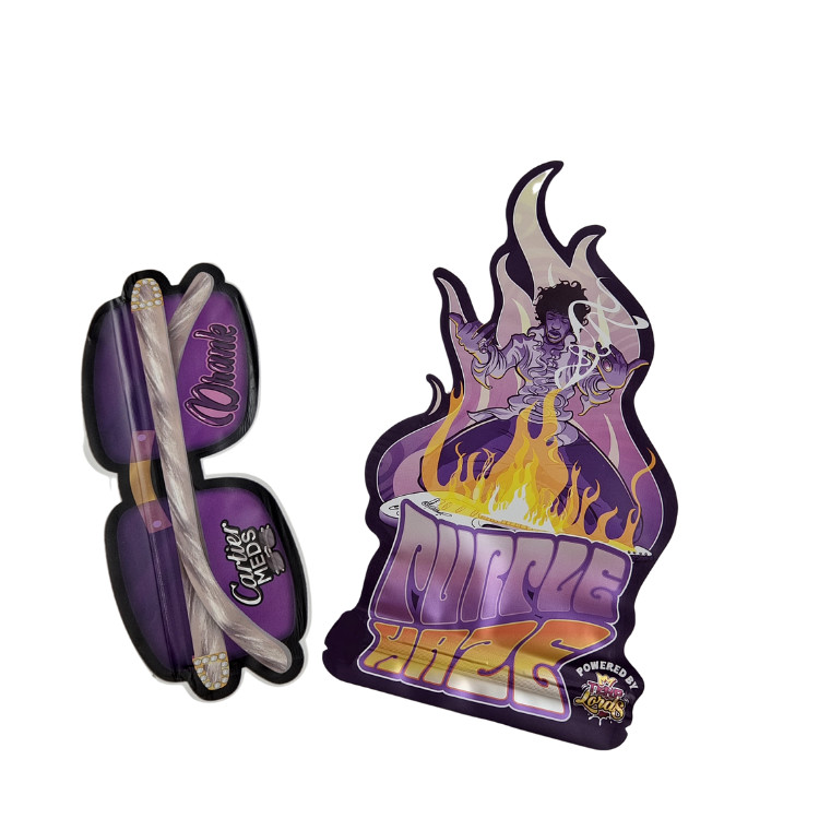 Özel şekil fermuarlı dijital baskı torbaları 3.5g 7g 14g kurabiye alüminyum folyo Mylar torbaları