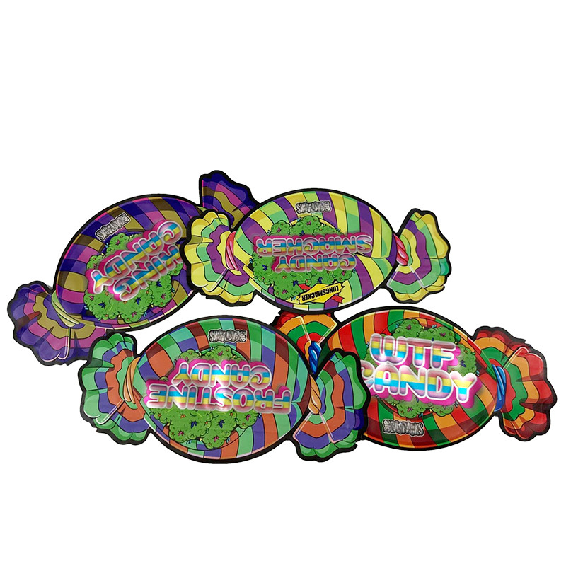 Özel Logo Yazdırma 1/8 Oz Çocuk Dayanıklı Mylar Torbaları 3.5g Yiyebilir Yeniden Kapanabilir kurabiyeler sakızlı Mylar Çıkış Torbası