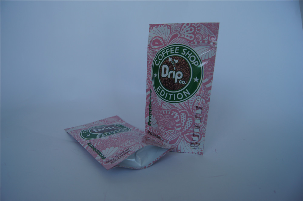 Özel Baskı Fermuar / Gözyaşı Çentik ile Vape Paketi Ambalaj Poşetleri Stand Up