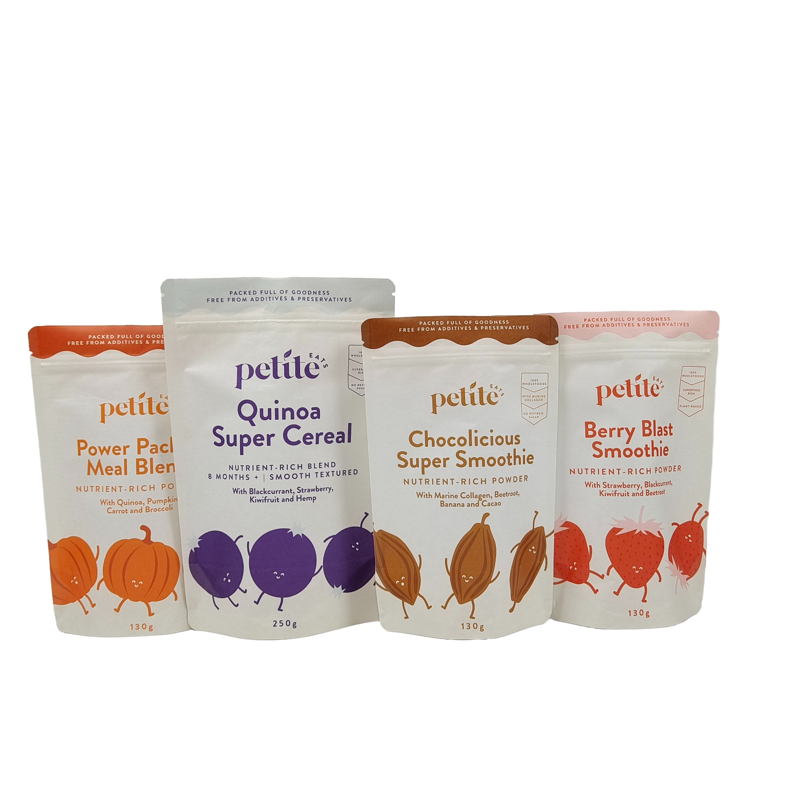 Özel Yiyebilir Plastik Ambalaj Biyolojik Bozulabilir Çantalar Alüminyum folyo Fermuar Kilitli Doypack Çay Kahve Atıştırmalığı