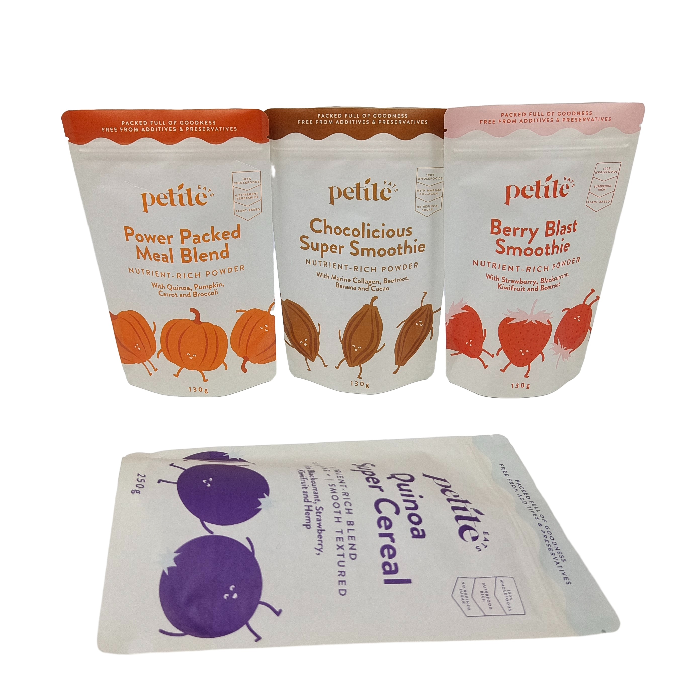 Biyodegradable Ziplock Custom Logo Basılmış Doypack ile ayağa kaldırma çantaları Kahve Çay Paketleme Gıda poşetleri