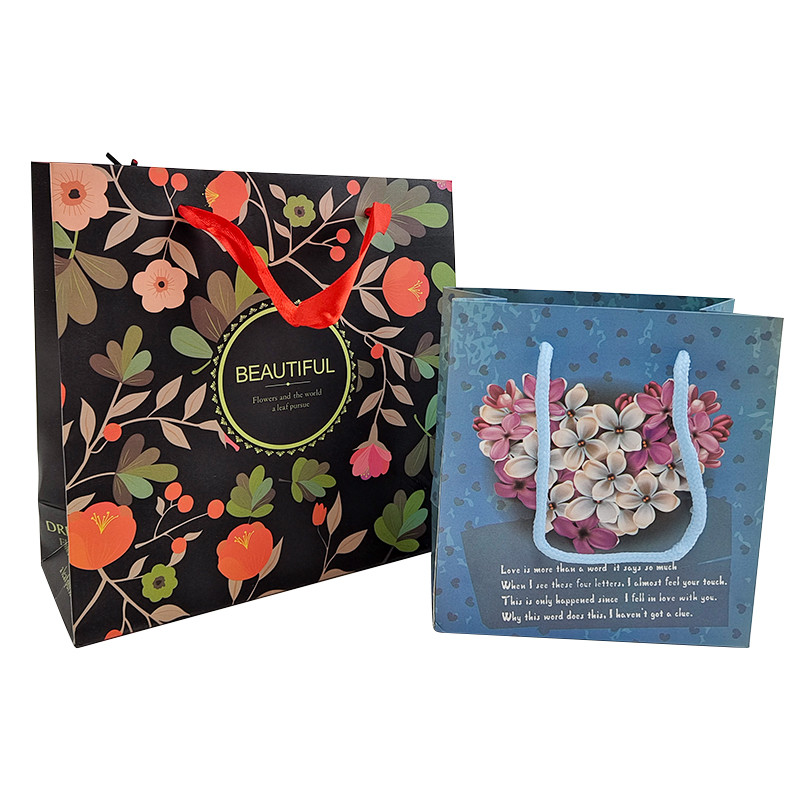 Özel Logo Yazdırma Tekrar Kullanılabilir Kraft Kağıt Paketleme Elli Kraft Kağıt Paketleme Hediye Çantası