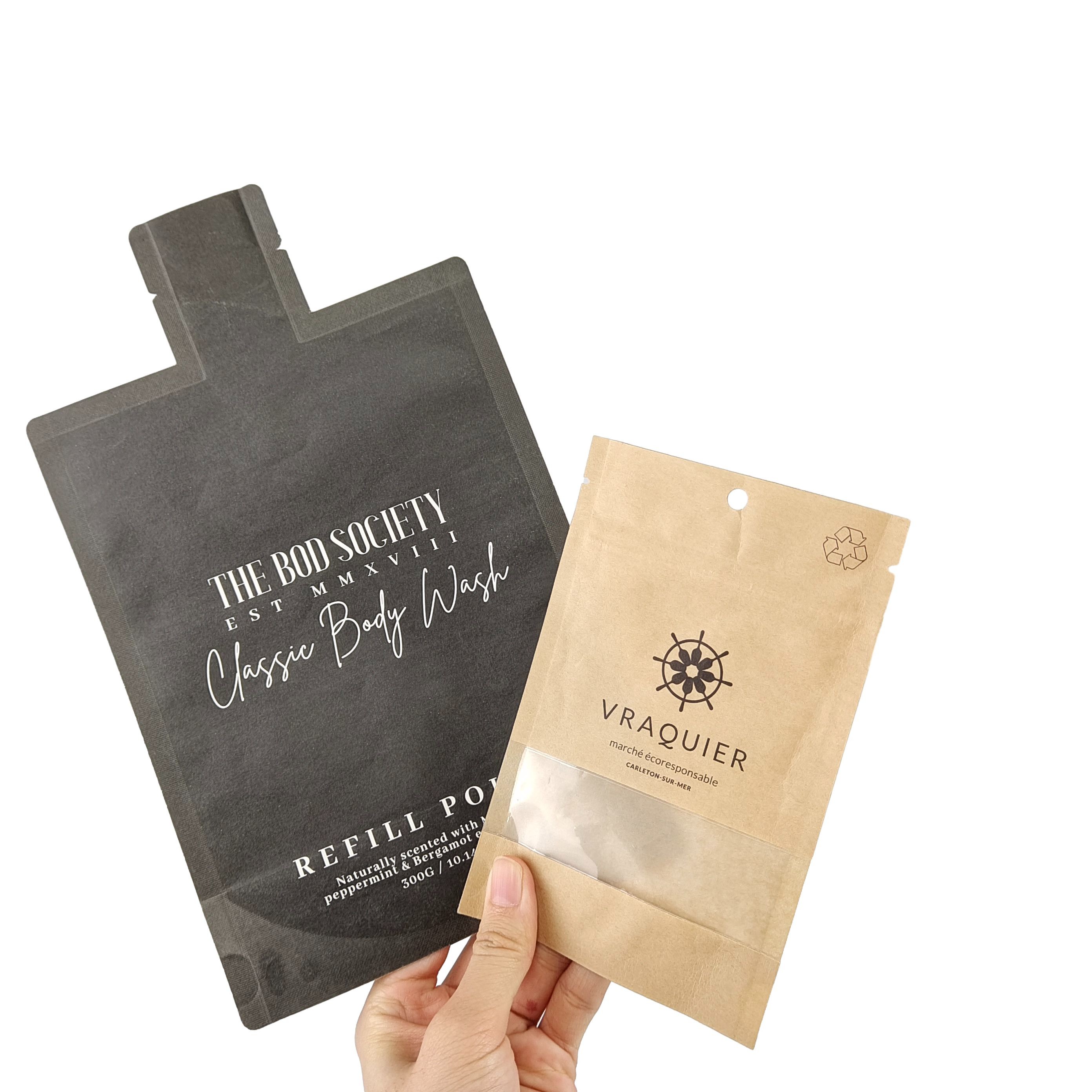 Yassı Kokusuz Metal Folyo Fındık Mylar Heal Seal Torbaları Poşet Dondurulmuş Pencere Dokusu Asma Deliği Üç Taraflı Seal Torbaları