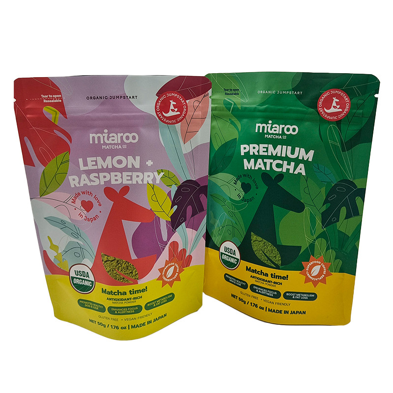 Plastik çantalar Şeffaf 500g Mylar çantaları Mylar çantaları Özel basılı fermuar