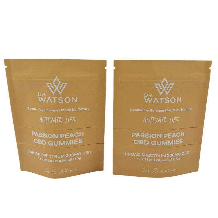 Sıcak Satış Özel Tasarım Yazdırılmış Biyolojik Bölünür Kalk Kraft Kağıt Torbası Eko Dostlu Sakızlı Şeker Paketleri