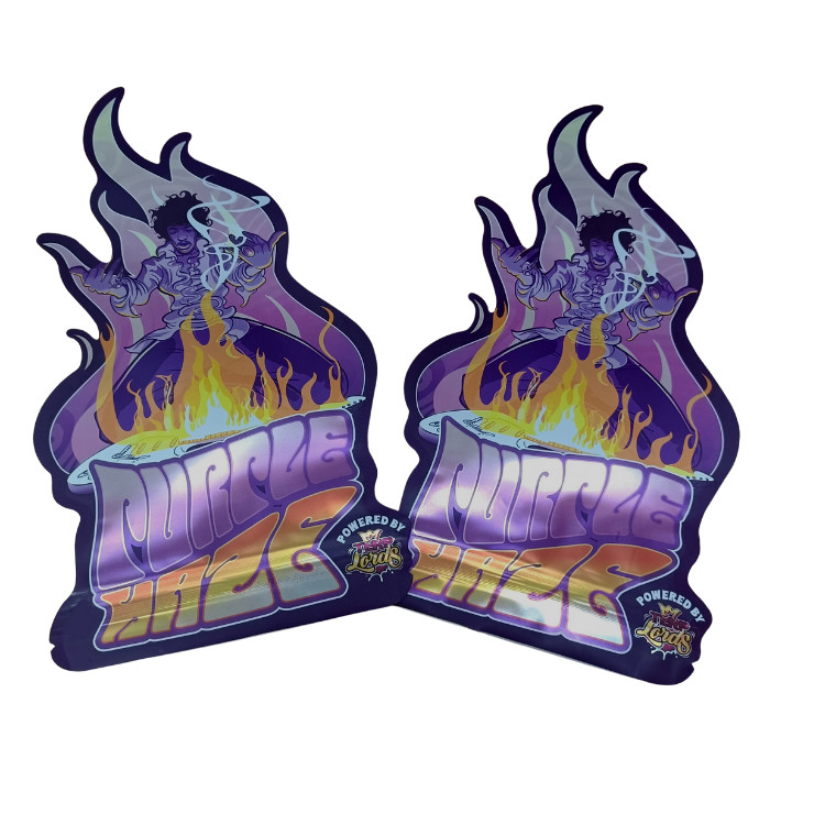 Özel Baskı 3.5g Mylar Çantaları Döşeme Kesimsiz Çantalar Ziplock Çemberli Mylar Yumuşak Dokunma Plastik Gıda Şeker Çantaları