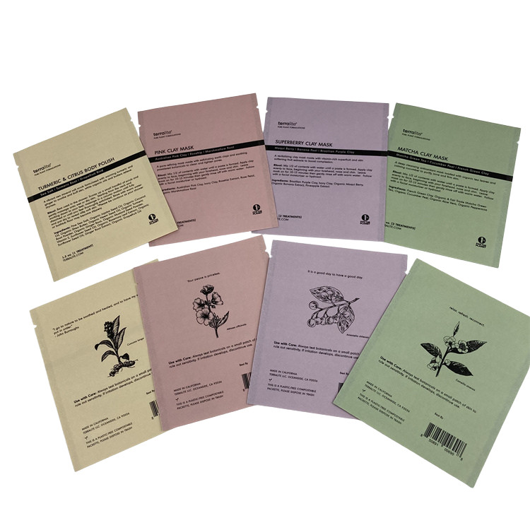 Özel Paketleme Su geçirmez Biyodegradable Plastik Alüminyum Folyo Çantalar Kafe için Zip Lock Flat