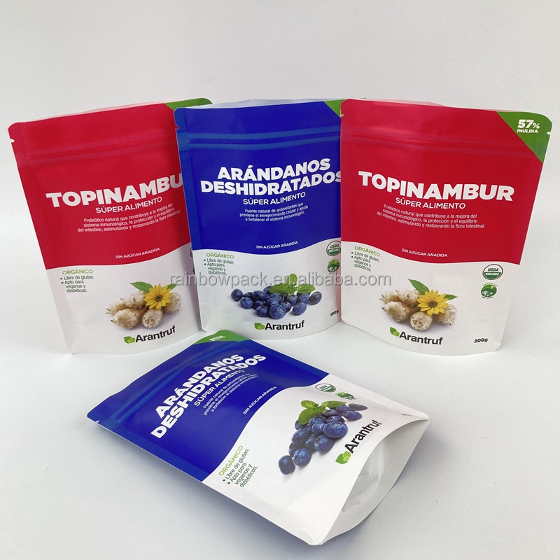 Dijital Baskı Tekrar Kullanılabilir Biyolojik Bozulabilir Çevre Dostu Ayaklı Cüzdan Beyaz Kraft Kağıdı Fermuar Kilitli Fermuar Çantası