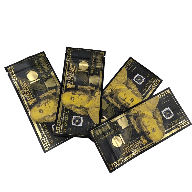 Özel Baskı Çantası Mylar Kokusuz Ayağa Çanta Şekerleme Gıda Paketleme 3.5g Mylar Pencereli Ziplock Çantası