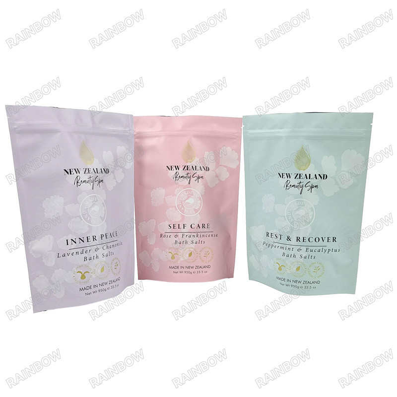 1Boş Mylar Torbaları Blueberry Body Scrub Paketleme Torba Alüminyum folyo Kendi kendine dayanıklı Plastik Torba Fermuar Yeniden Kapalı Torbalar