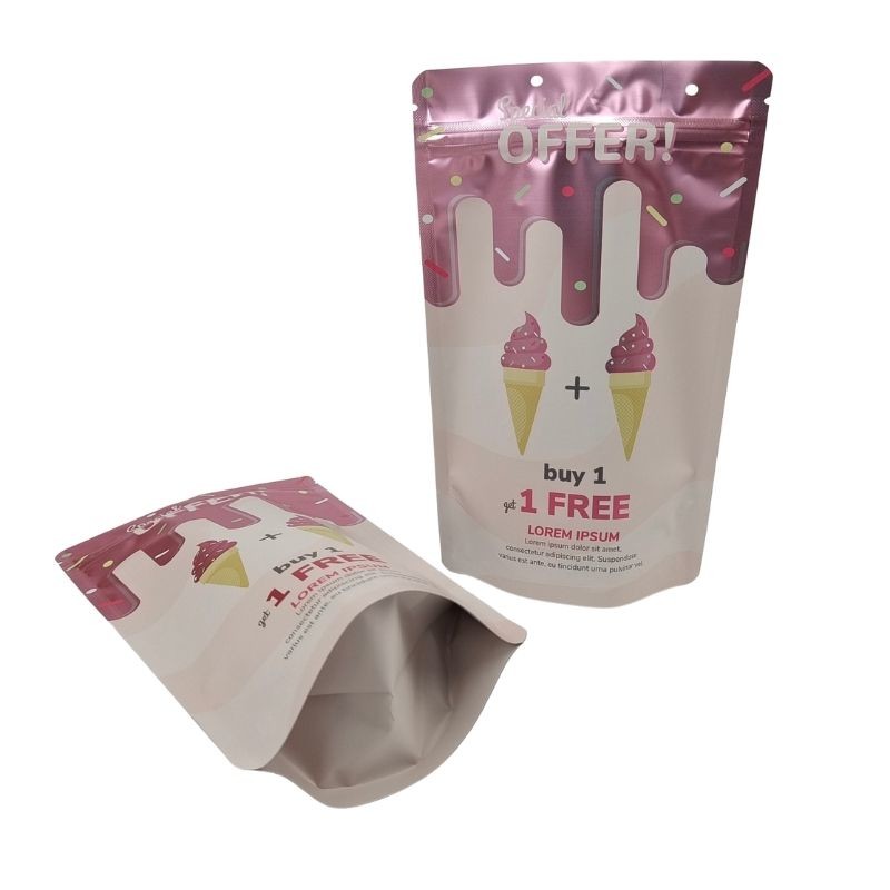 Özel sipariş için fermuarlı kapalı gıda ambalaj torbası kabul edilir