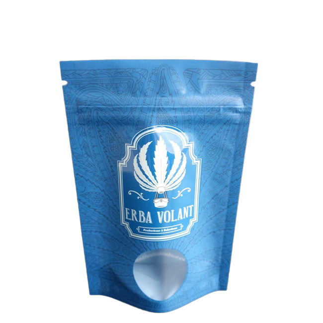 Kokusuz Torba Nokta UV Parlak Pencere 3.5g CBD Çiçek Paketleme Torbaları Fermuarlı