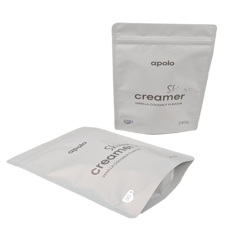 Fabrika tarafından tedarik edilen Alüminyum folyo Gummie Şekerleme Paketleme Kokusuz Fermuar Stand Up Mylar Kahve Protein Baharatlar Fl