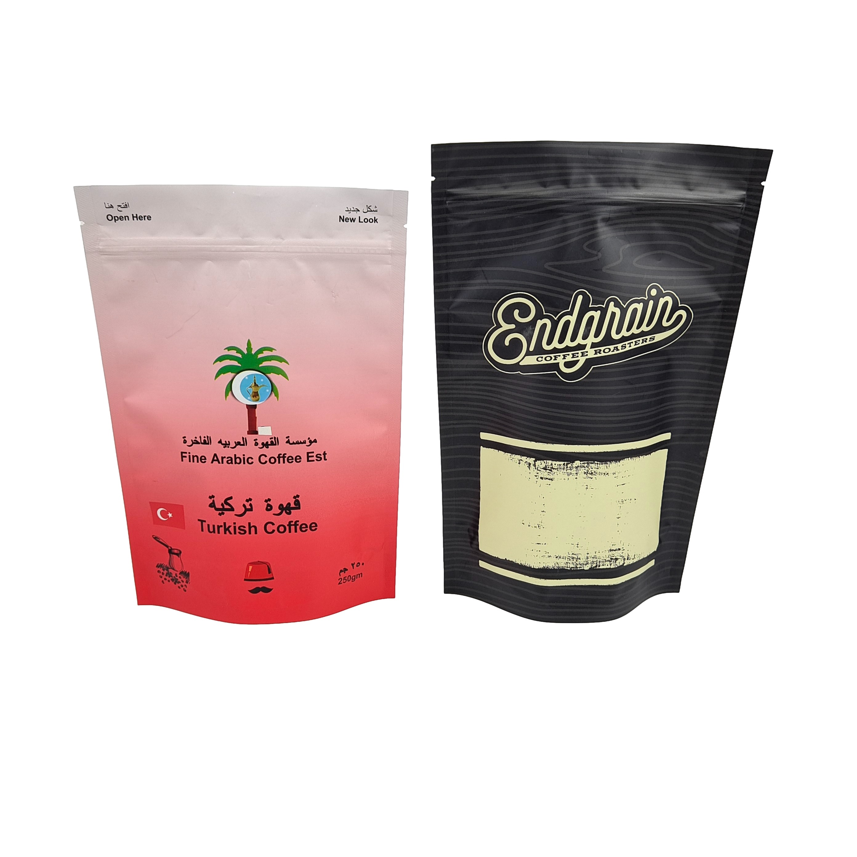 Özel Logo Yüksek Kalite Stand Up Kahve Torbaları Valfla Kolay Yırtılabilir Fermuar Alüminyum Folyo Torba