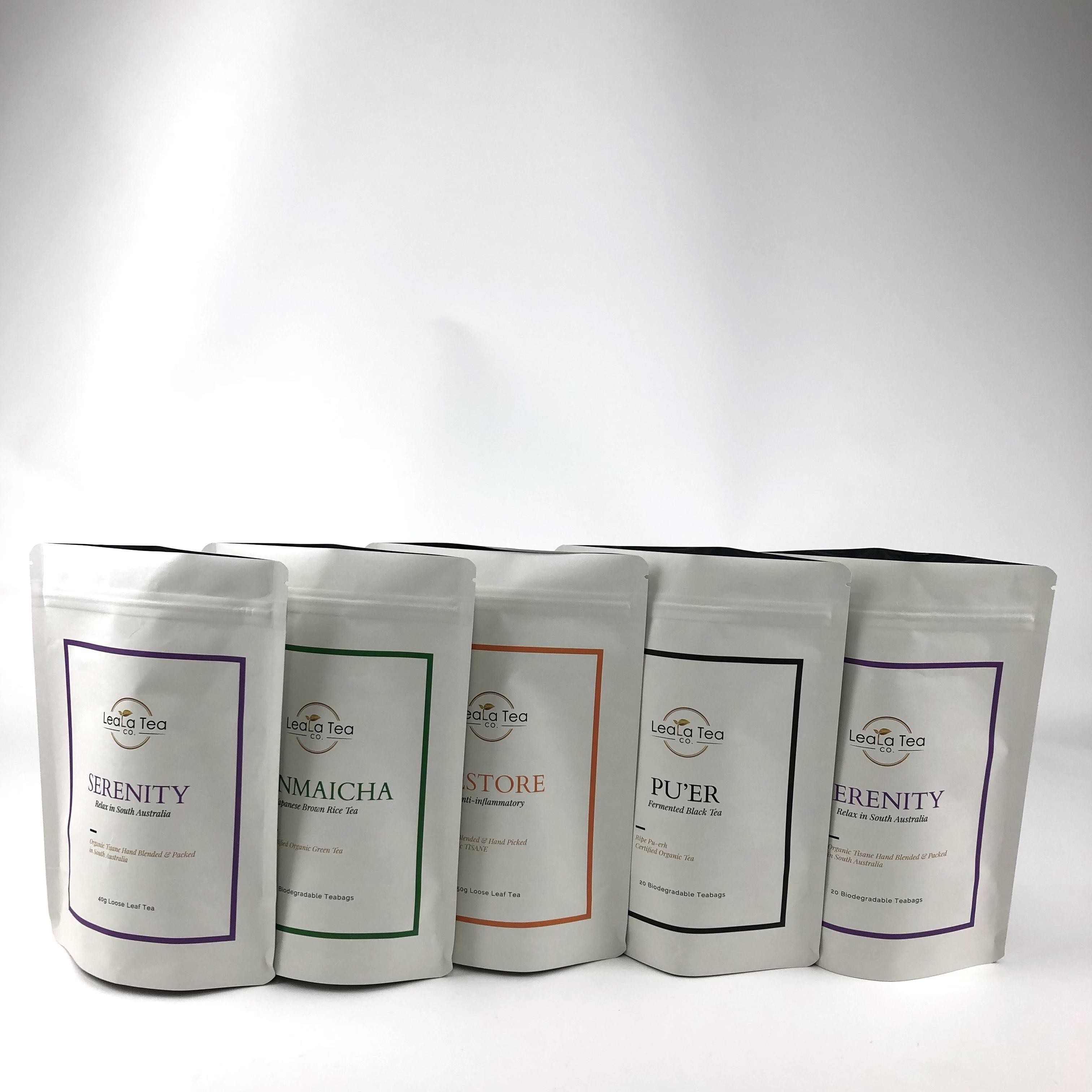 Sözleşilebilir Nakliye Yolu ve Gazı Çıkarma Valfı Kraft Kağıt Torbalar Çay Torbaları Ambalaj