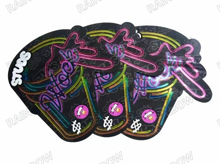 Kokusuz Bitkisel Tütsü Paketleme Zip Lock Mylar CBD Yağı Ot Kenevir Torbaları Gravure Baskı