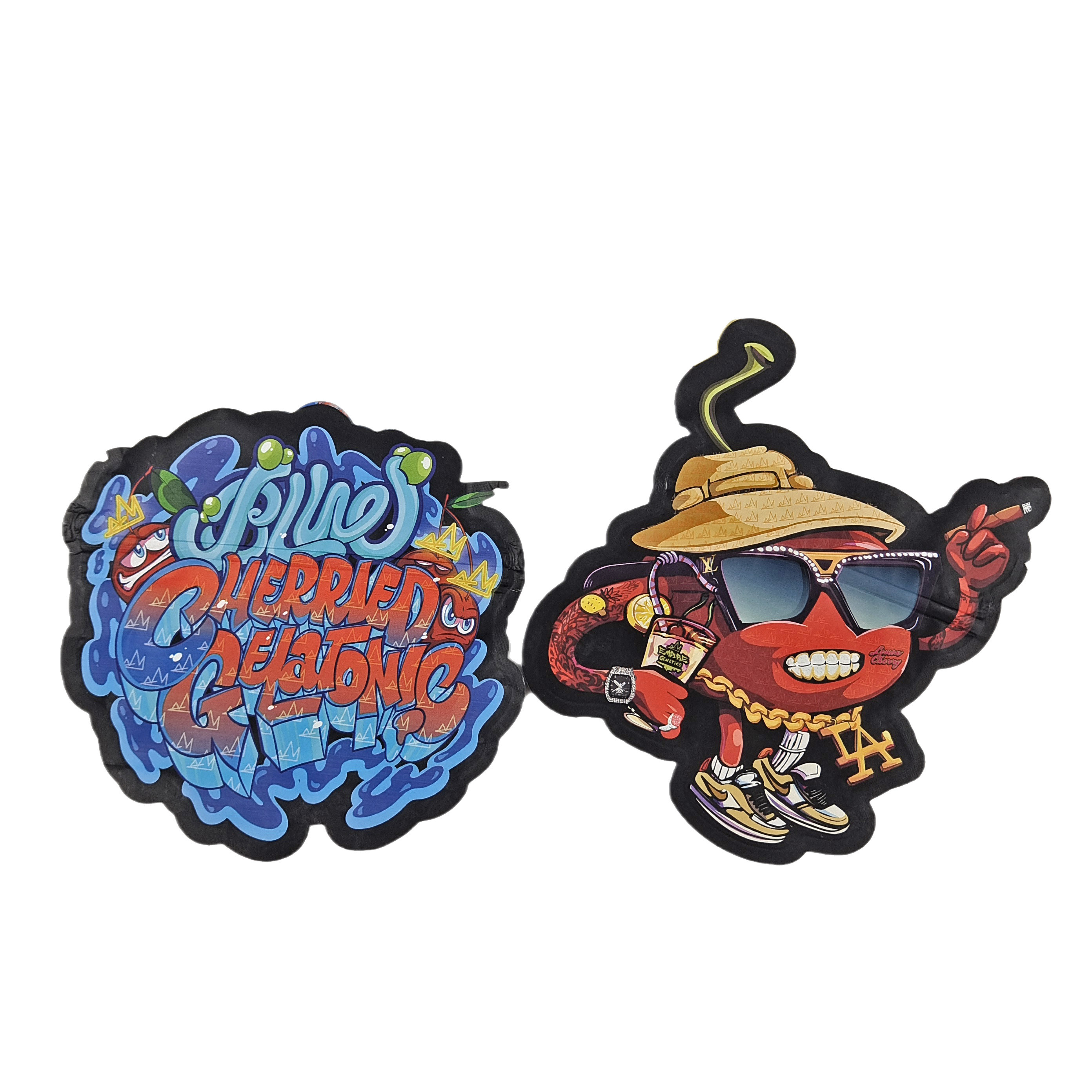 Özel Logo Baskılı Döşeme Ziplock Çantaları Küçük Ayaklı Cüzdan 3.5g Gıda Kaliteli Paketleme Zipper Mylar Ba ile Kokusuz