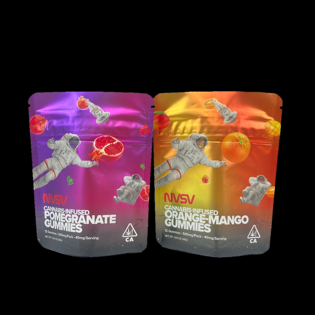 3.5 Gram Plastik Poşetler Paketleme Özel Etiket Baskılı CBD Kurabiyeleri Yeniden Kapanabilir k