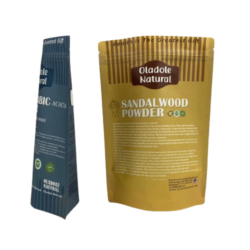 Kraft Kahverengi Kağıt Atıştırmalık Paketleme Kalkın Cüzdan Düz Alt Zipper ile