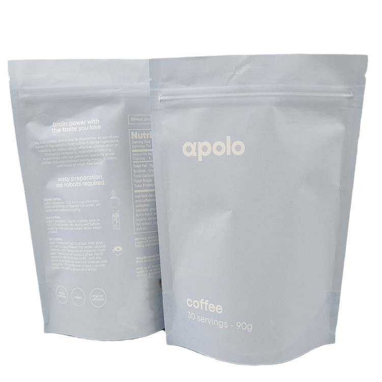 Biyoizgarılabilir Kraft Kağıt Çantası Zıpkın Dijital Baskı Gummie Şeker Paketleri