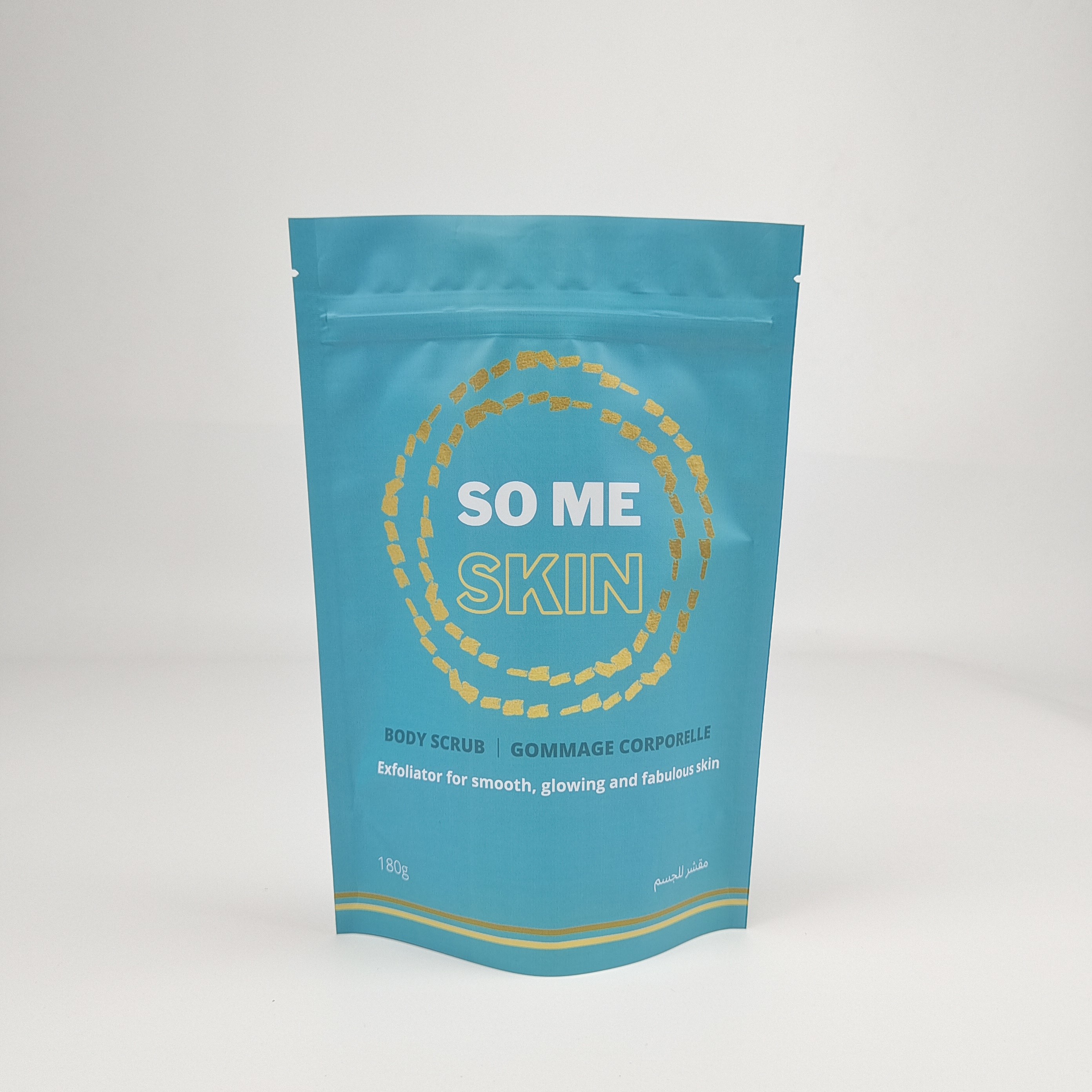 Tekrar kullanılabilir Metal Alüminyum Folyo Banyo Tuzu Kalk Zipper Çantaları Vücut Kirletici Banyo Bombaları için Paketleme Çantası