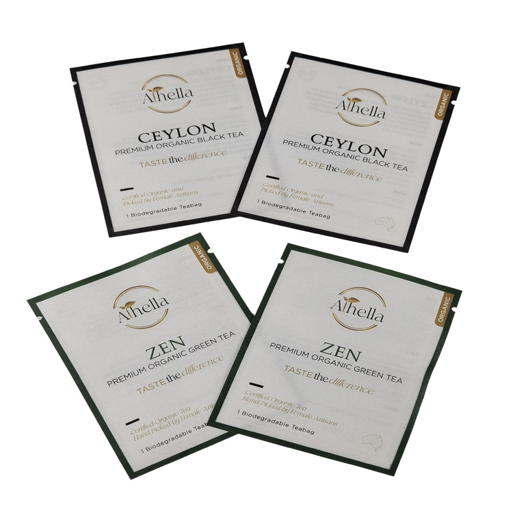 Çay için özel komposta edilebilir küçük boyutlu çanta Kahve tozu Biyodegradable Kraft Kağıt Çantası Gummy için