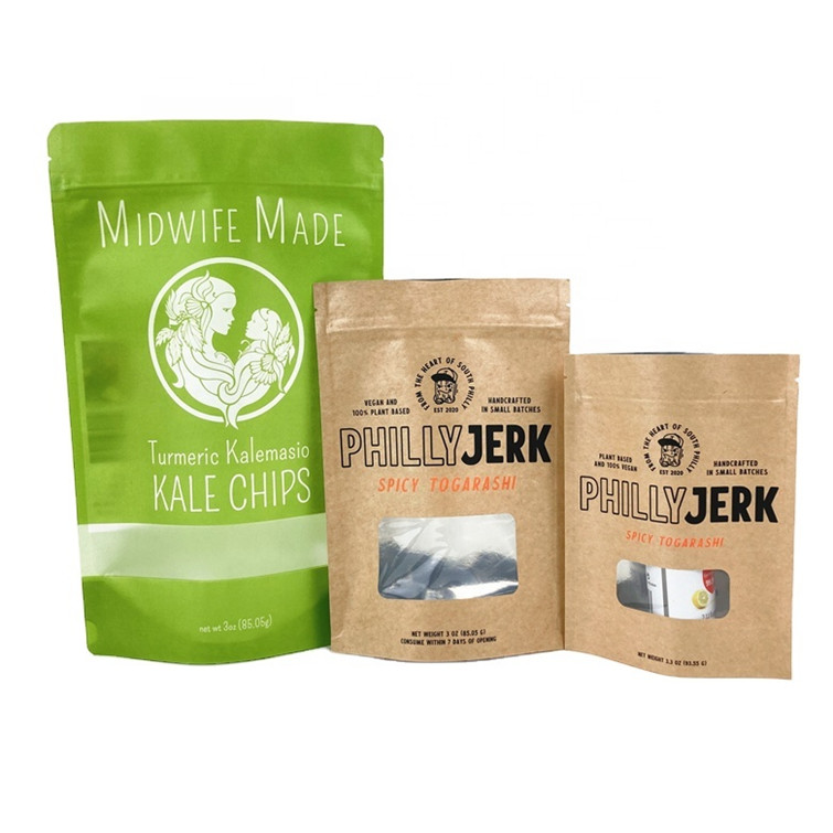 Özel özel logo kurabiye kekler fındıklar için beyaz kraft kağıt torbalar Yiyebilir toz evcil hayvanlar için gıdalar % 100 biyolojik olarak parçalanabilir kokusuz B