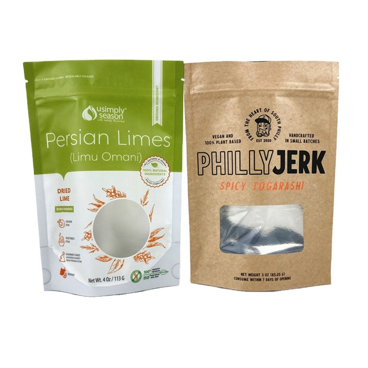 Yiyecek sınıfı Kraft Kağıt Torbaları Mangos Tozu Yiyecekler Kurabiye Fındıklar Evcil hayvanlar için Yiyecek Ekolojik Çay Kokusuz Kağıt Torba