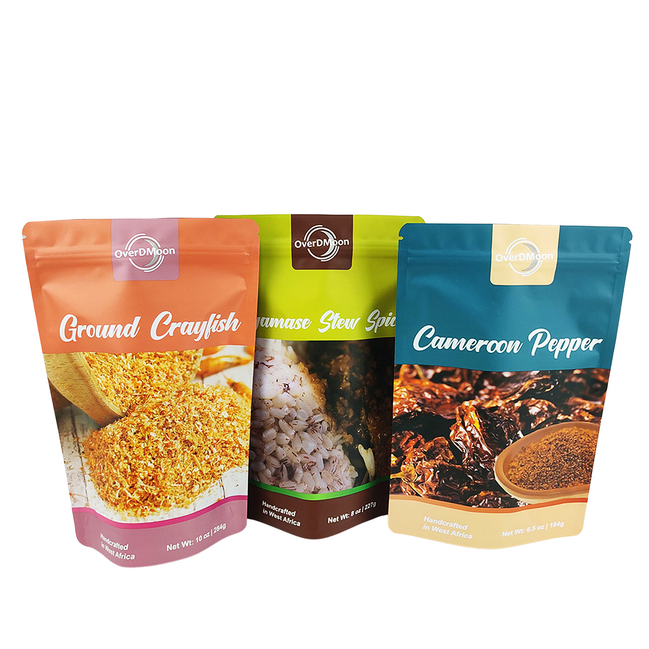 Mat Finished 250g Plastik Torba Baharat Paketleme Gıda Sınıfı Baharat Torbası