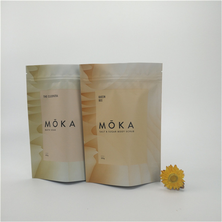 Kalite güvencesi Dijital baskı torbaları Sıcaklık mührü Doğal Okyanus Deniz Tuzu Paketleme Torba