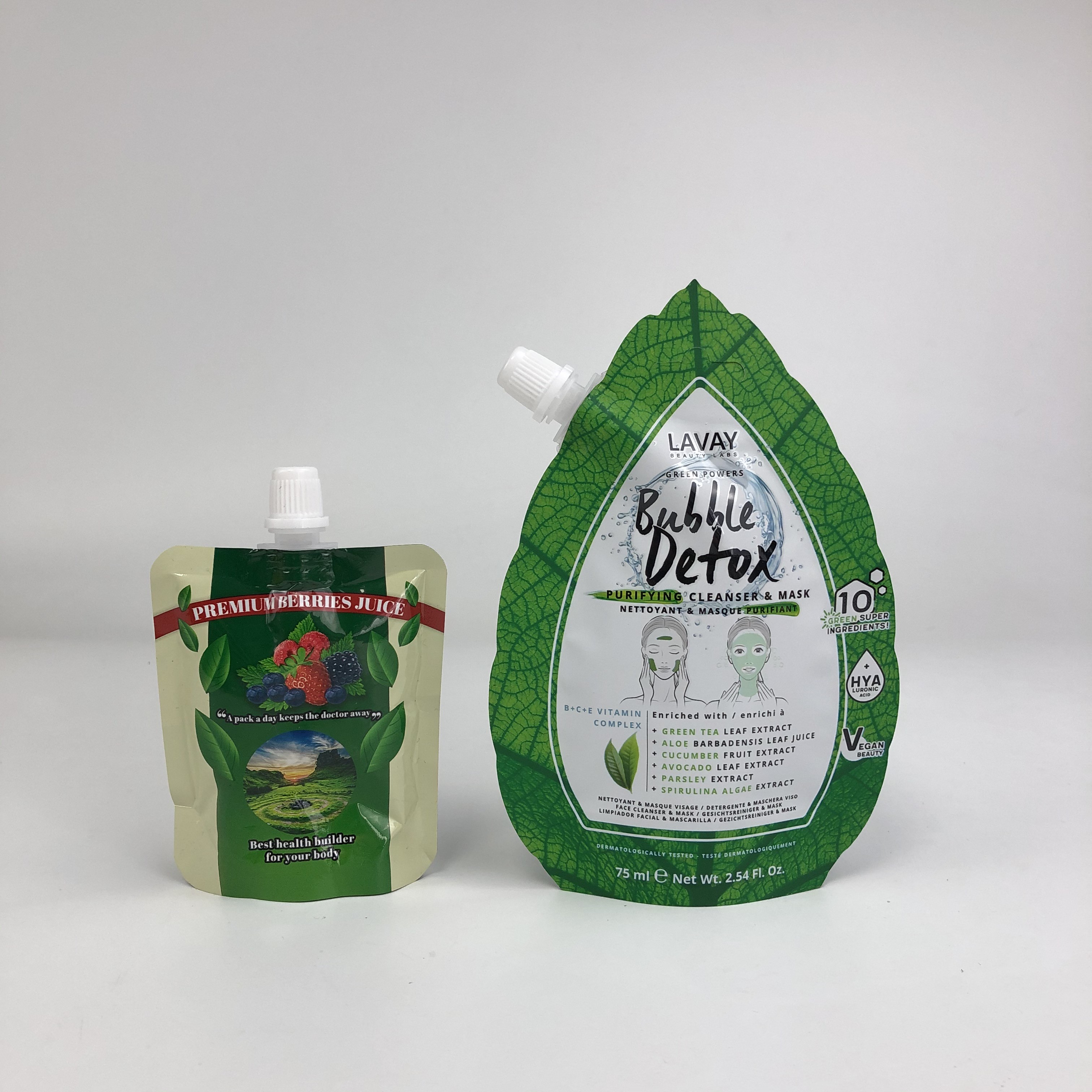 En kaliteli özel logo basılı yeni tasarım tekrar kullanılabilir tüp poşetleri gıda içecekler meyve suyu süt konteyneri kapanabilir torbalar