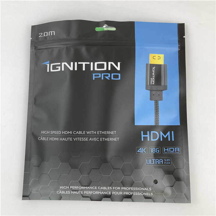 Üç taraflı mühürlü Mylar ambalaj torbası fermuarlı düz poşet 10 renge kadar kabul edilir