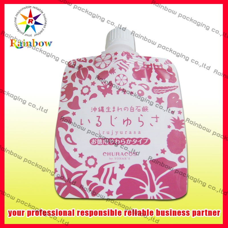 Suyu, PET / AL / PE İçin Folyo Emzikli Kese Ambalaj Isıya Dayanıklı Stand Up