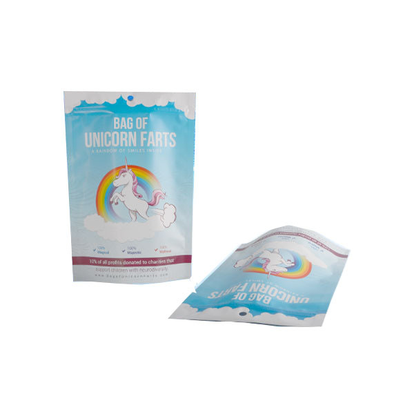 Lamine Plastik Aluminyum Folyo Kılıfı Ambalaj Kilitli Beyaz Mavi Parlak