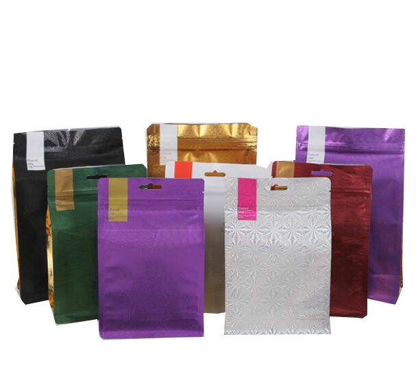 Toptan Alüminyum Folyo Kalay Kravat Düz Blok Gaz Alma vanası ile Alt Kahve Ambalaj Çanta 500g 1 kg