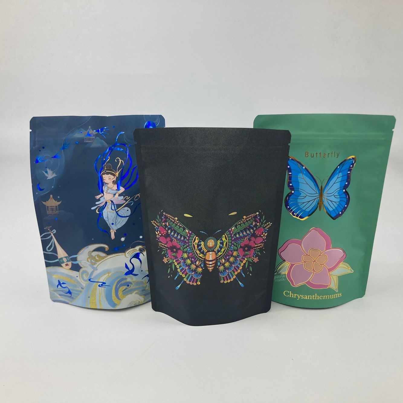 Özel yapılmış UV Spot Stand Up Pocket Çikolatalı Fındık Plastik Paketleme Torbası