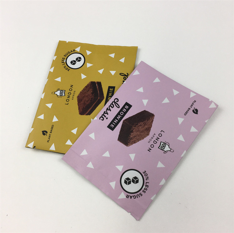 Nem geçirmez 200g Arka tarafı mühürlü torbalar kurabiyeler çikolatalı gözyaşı çantaları