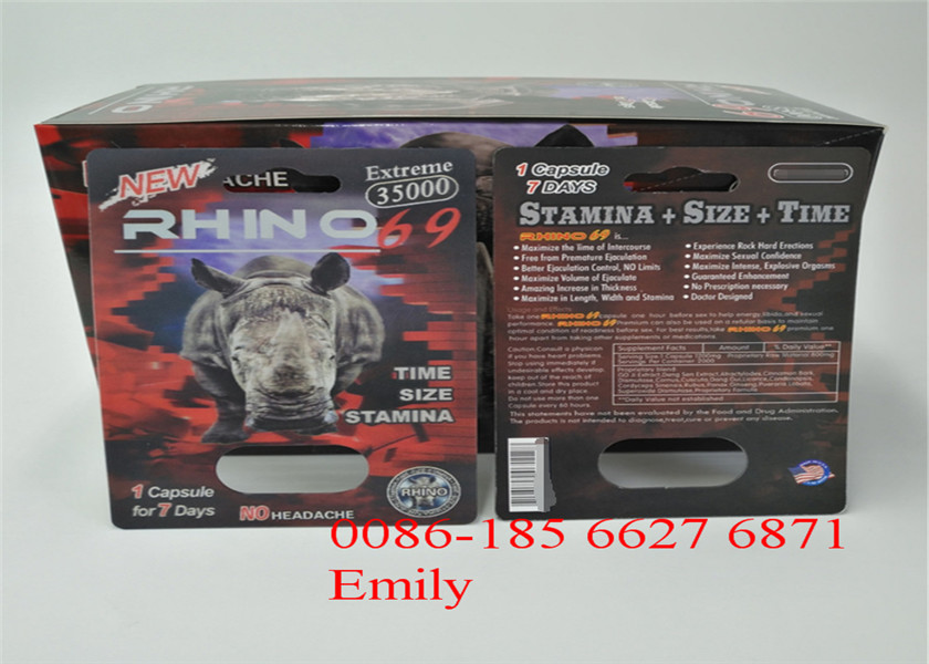 Tüm Doğa FX9000 Penis Güç Kapsülleri İçin Kağıt Malzeme Blister Kart Ambalajı