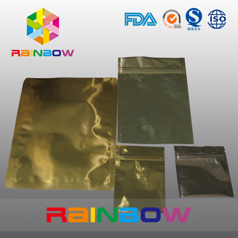 Elektronik Ürünler İçin Ambalaj Altın Alüminyum Folyo Karşıtı Statik Çanta Fermuar Kılıfı