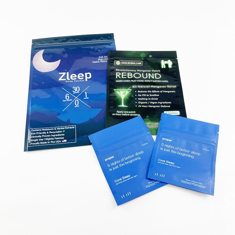 Biyobozunur Folyo Kraft Kağıt Boş Poşet Çantalar Kozmetik Örnekleri Üç Taraflı Mühürlü Çanta