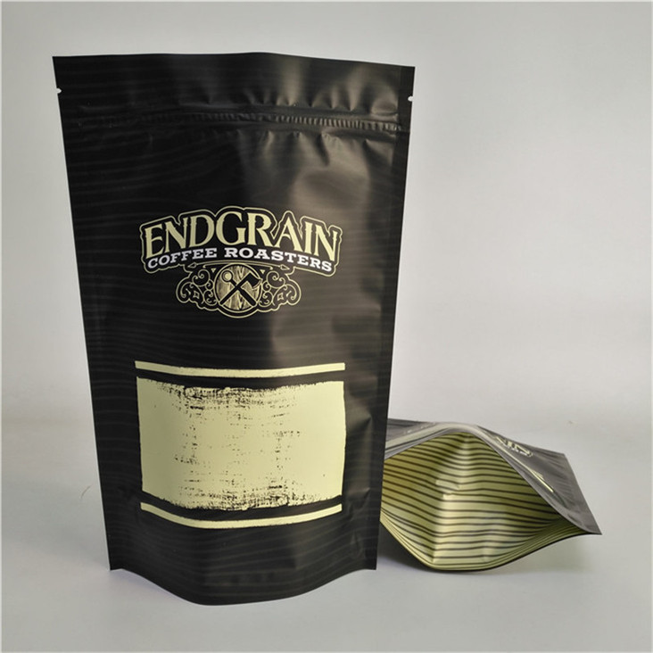 Özel Logolu Baskılı Ayakta Duran Fermuarlı Kese Yeniden Kapatılabilir Plastik Gıda Mühürlü Kahve Torbası, Gıda Sınıfı Malzeme ve Sızdırmaz