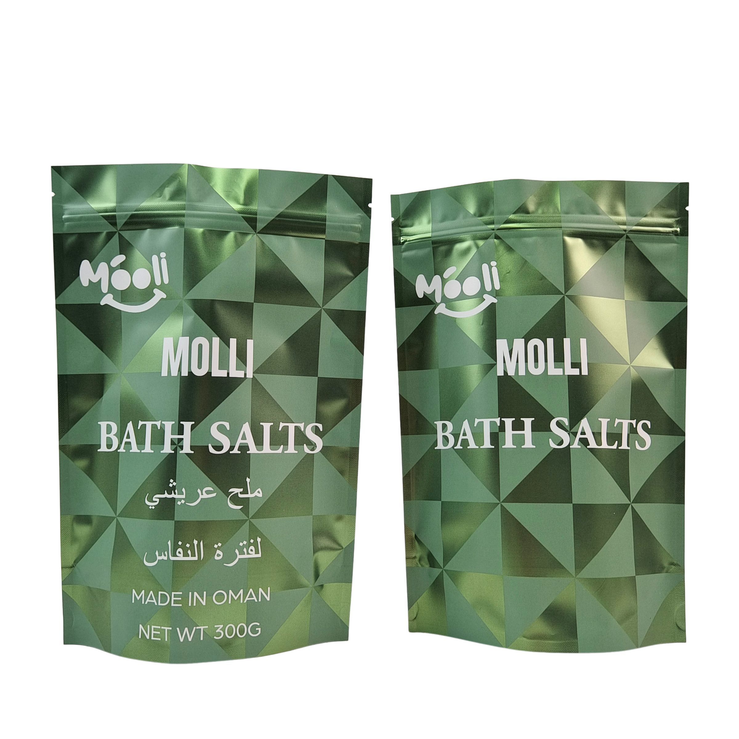 Vücut Makyajı için Plastik Paketleme, Banyo Tuzu, Doğal Batırma, Fermuarlı Mylar Torbaları