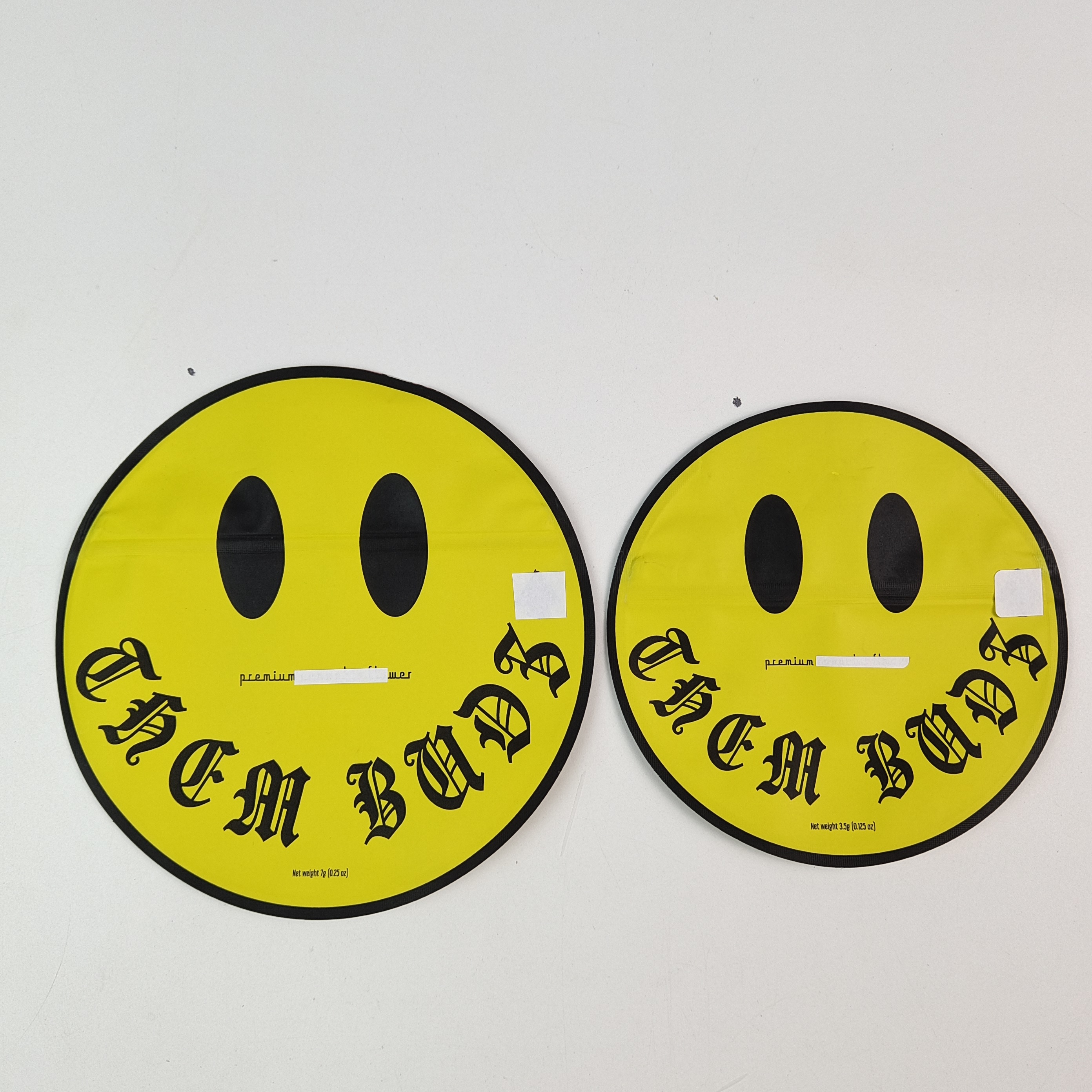 Düzensiz 3.5g 7g Mylar Çantaları İçeride Fermuarlı Alüminyum Folyo Kokusuz Yiyebilir Plastik Torba