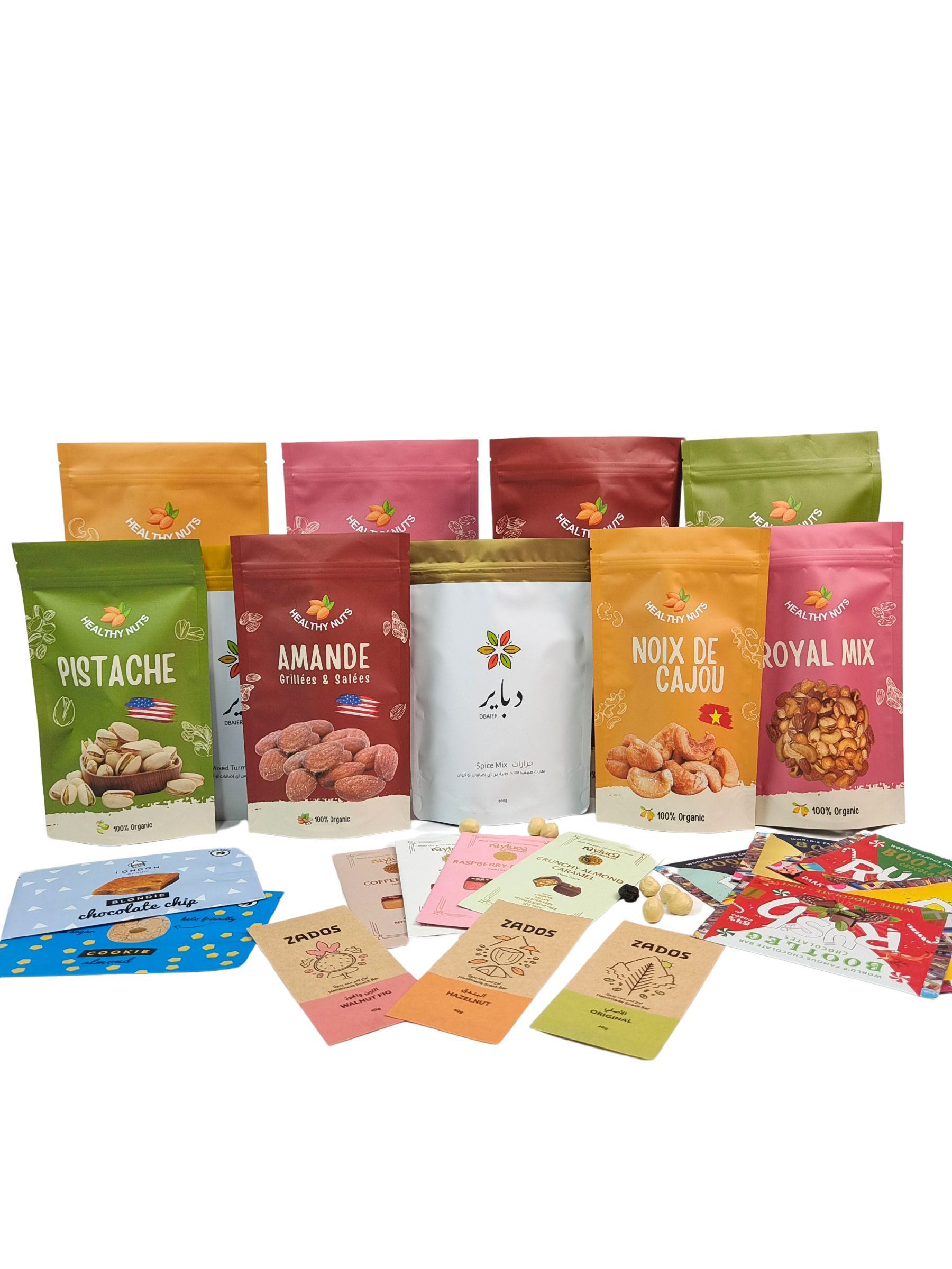 Biyolojik olarak ayrıştırılabilir gıda sınıfı atıştırmalık ambalajı ısı mühürü alüminyum folyo fermuar torbası fındıklar için çay kahve evcil hayvan yiyecekleri