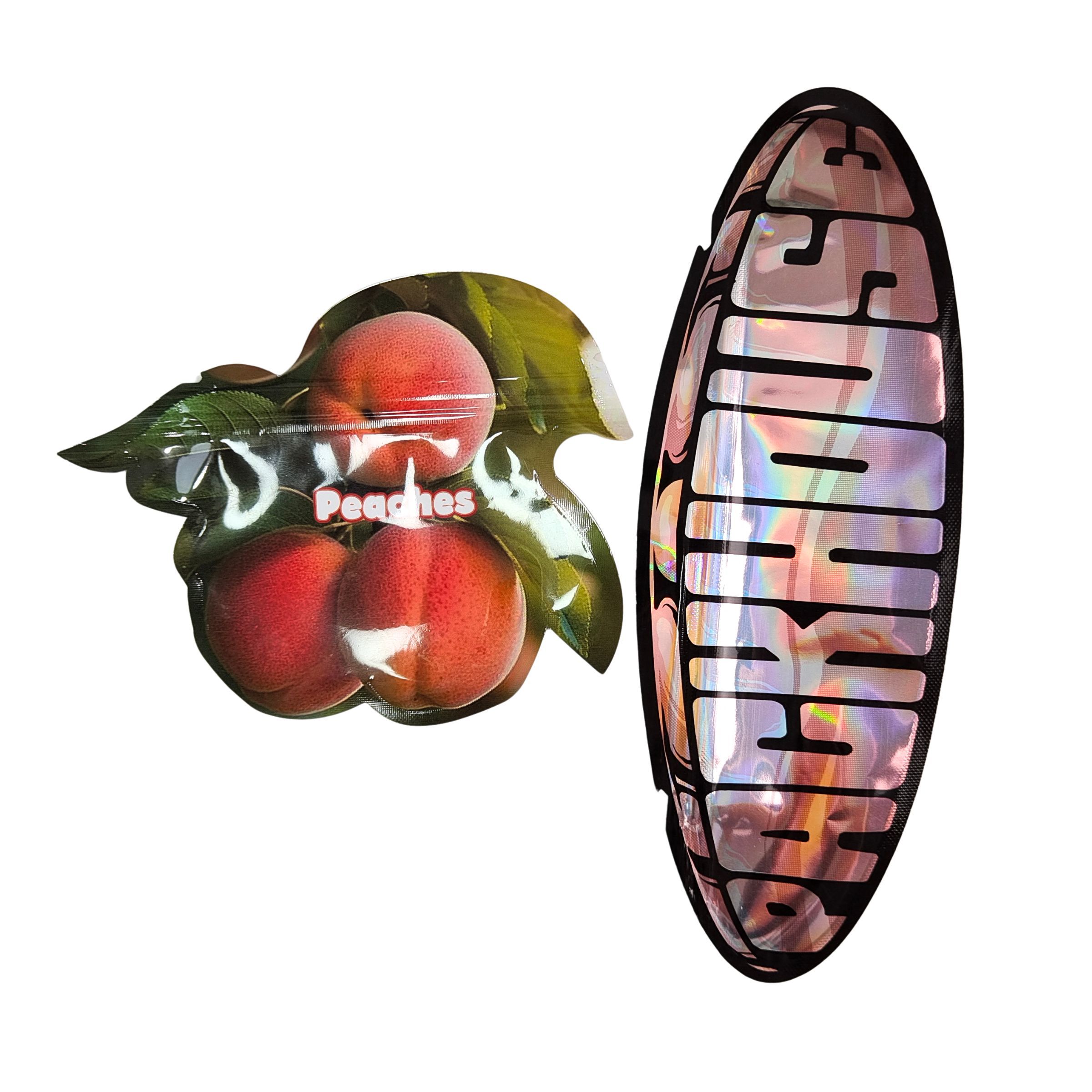 Baskılı Mylar Torbaların İçinde Ot Tütünü Yenilebilir Sakızlı Kurabiye Ambalajı Parlak Isı Yalıtımlı Özel Şekilli Plastik Torbalar