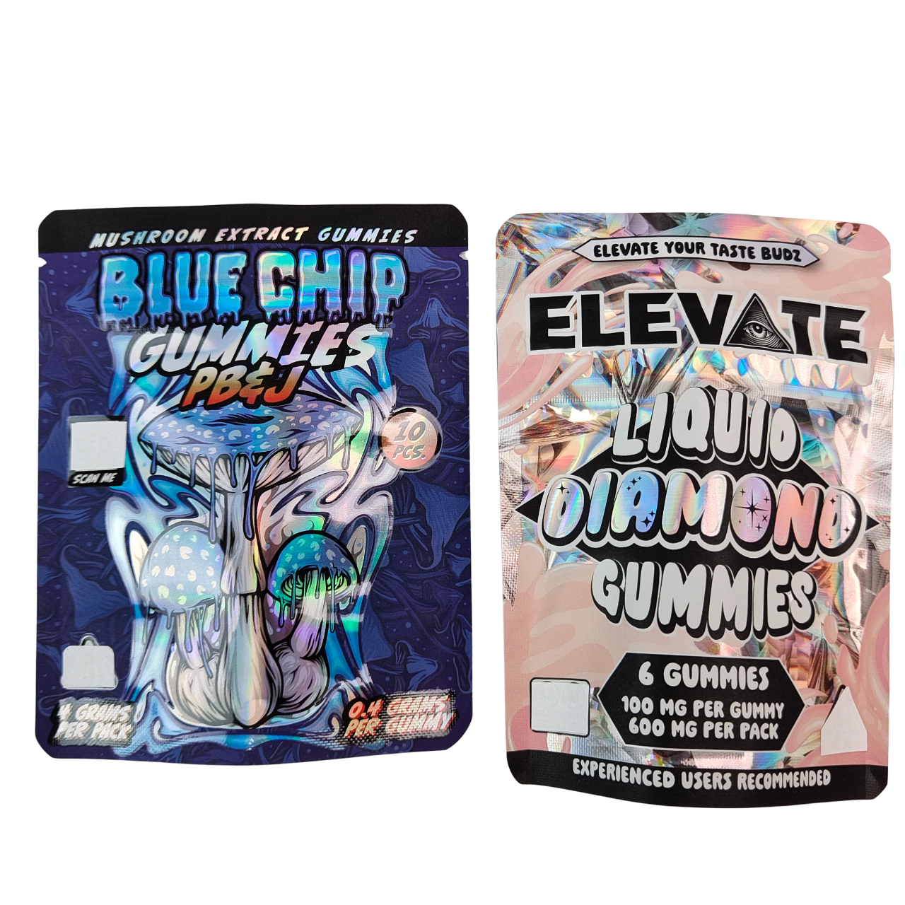 3.5g Mylar Torbaları Mantar Ekstraktı Sakızlar Paketleme Doypack Wtih Zipper Kokusuz Dura Çantası