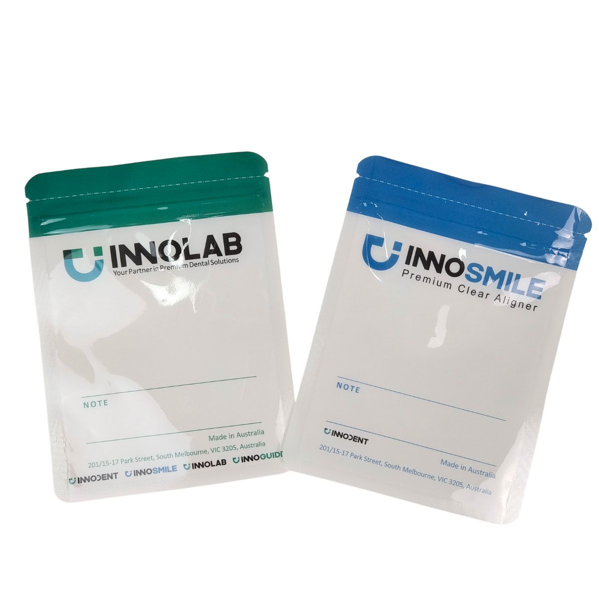 Isıya Dayanıklı ve Tek Tarafı Şeffaf Mylar Plastik Torbalı, Diş Hizalama Cihazları için Özelleştirilebilir Logolu Fermuarlı Çanta