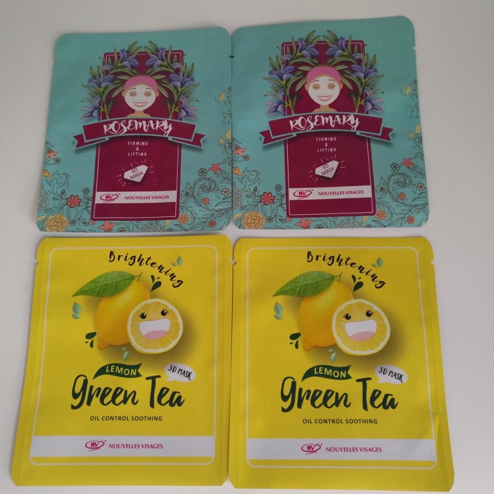 Matt Plastik Yüz Maske Paketleme Lazer Çizgi Fermuarlı Holografik Yırtma Çentiği