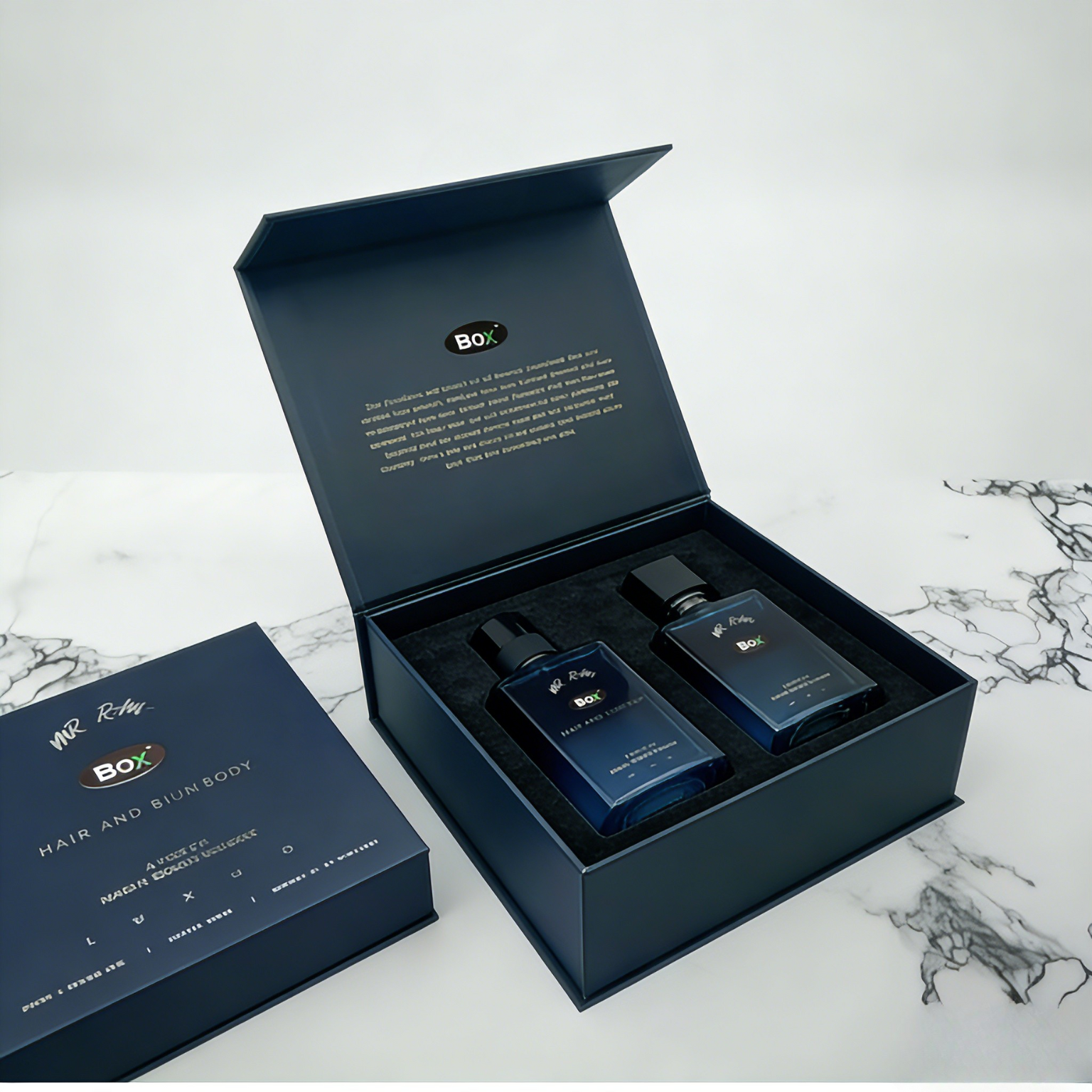 Toptan Özel Lüks Kozmetik Klasörleri Manyetik Hediye EVA Köpük Ekleme Mat Laminasyon Biyolojik Olarak Bozunur Malzeme Parfüm El Sanatları İçin